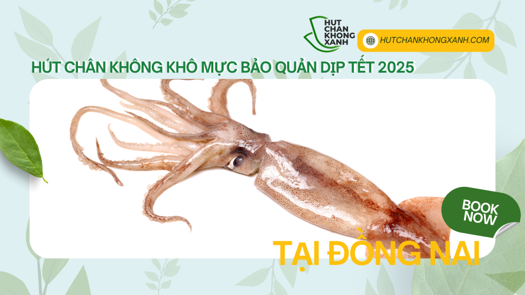 Hút chân không khô mực bảo quản vào dịp Tết 2025 tại Đồng Nai